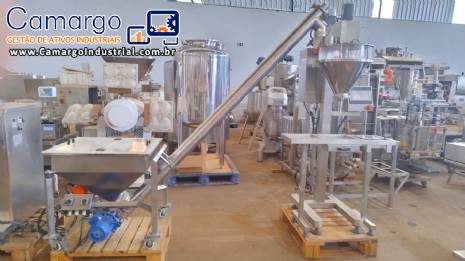 Envasadora vertical em inox para p�s com silo rosca trasportadora Baoyuda