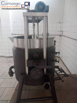 Tacho misturador cozinhador em inox � g�s 300 litros