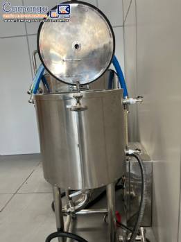 Reator tanque misturador encamisado em ao inox 50 litros