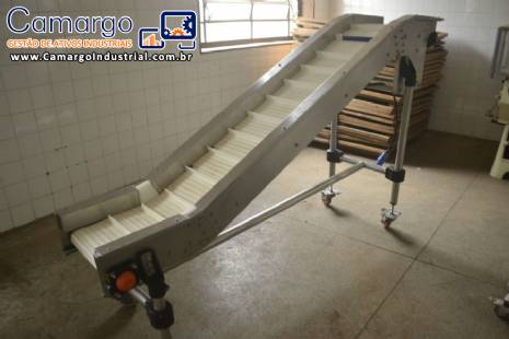 Esteira em a�o inox com talisca MCI