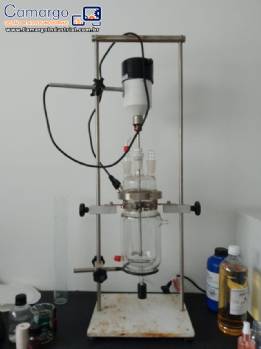 Reator encamisado de vidro de bancada Adonex 1 litro 1000 ml Reator encamisado de vidro de bancada Adonex 1 litro 1000 ml